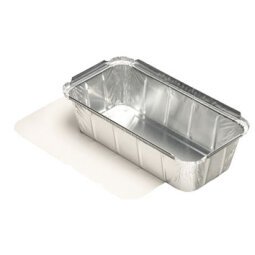 Aluminium bakje met deksel, 650 ml