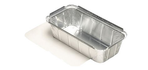 Coupelle en aluminium, avec couvercle, 650 ml