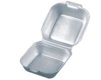 Boîte à hamburger carrée, XPS, 120 x 120 x 75 mm