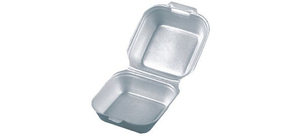 Boîte à hamburger carrée, XPS, 120 x 120 x 75 mm