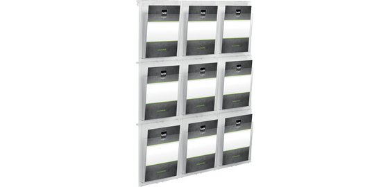 Brochurehouder wandmodel 'the placativ' transparant