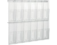 Porte-brochures mural 'the placativ', transparent 852 x 54 x 652 mm