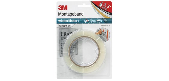 Removable mounting tape, 19mm x 5m