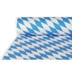 Nappe damassée, sur rouleau, 'bleu bavarois'