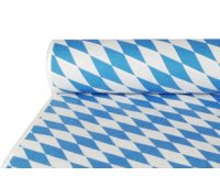 Nappe damassée, (l) 1,0 x (L)50 m, 'bleu bavarois'