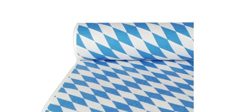 Nappe damassée, sur rouleau, 'bleu bavarois'