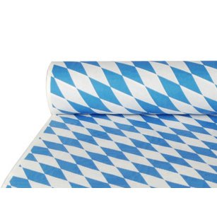 Nappe damassée, (l) 1,0 x (L)50 m, 'bleu bavarois'