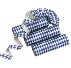 Serpentins 'Bleu bavarois', bleu/blanc