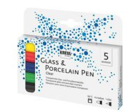 Marqueur pour verre 'Glass & Porcelain Pen', kit de 5