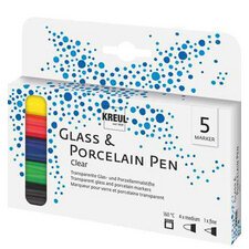 Marqueur pour verre 'Glass & Porcelain Pen', kit de 5