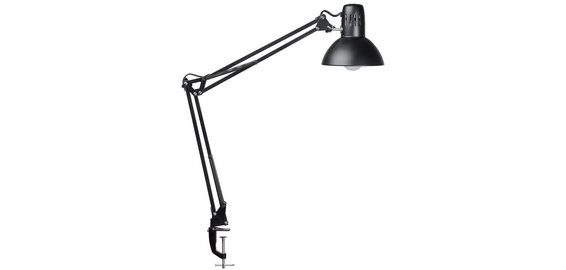 Lampe de bureau à LED study, pince, noir