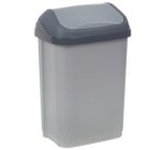 Poubelle 'swantje', 25 litres, argent / graphite