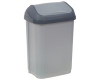 Poubelle 'swantje', 25 litres, argent / graphite
