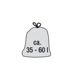 Poubelle 'swantje', 25 litres, argent / graphite