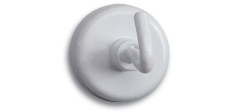 Crochet magnétique, diamètre: 47 mm, blanc