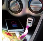 Chargeur allume-cigare USB, 12-24 V DC, 5.100 mA