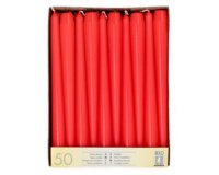 Bougie de chandelier, 22 mm, pack de 50, bordeaux