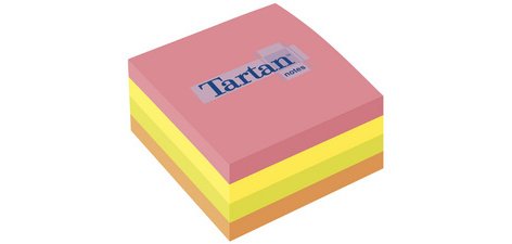 Bloc-notes repositionnable en forme cube, 76 x 76 mm