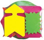 Etiquette symbole, formes et couleurs assorties