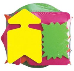 Etiketten assortiment symbolen fluorescerend