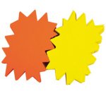 Étiquettes carton forme éclatée jaune/orange 16 x 24 cm Apli - Boîte de 25