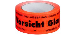 smartboxpro Ruban adhésif de signalisation 'Vorsicht Glas!'