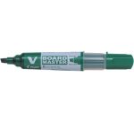 Marqueur pilot v-board master recycle effacable a sec et    rechargeable pointe biseautee large 6 mm coloris vert