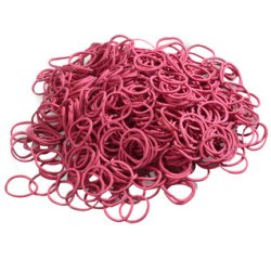 Rubberen elastieken, lengte: 40/62 mm, 1 kg, rood