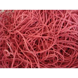 Rubberen elastieken,  lengte: 20/31 mm, 1 kg, rood