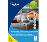 Etiquette universelle, 38 x 21,2 mm, blanc