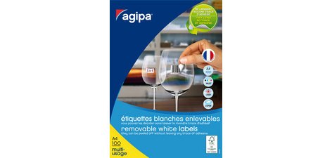 Etiquette universelle, 38 x 21,2 mm, blanc