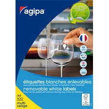 Etiquette universelle, 70 x 37 mm, blanc