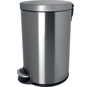 Poubelle cosmétique à pédale 'the silent', 5 L, argent