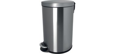 Poubelle cosmétique à pédale 'the silent', 5 L, argent