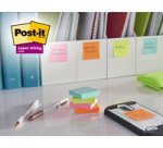 Super sticky adhesive notepad, 76x76 mm, 8+4