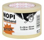 Ruban de masquage en papier crêpe, lot promo de 2,beige