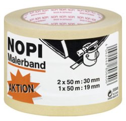 Ruban de masquage en papier crêpe, lot promo de 2,beige