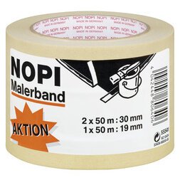 Afplakband van crêpepapier, promoset van 2, beige