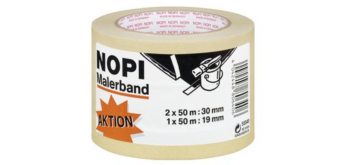 Ruban de masquage en papier crêpe, lot promo de 2,beige
