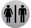  Pictogramme 'the badge' WC Femmes & Hommes, argent