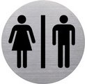 Pictogramme 'the badge' WC Femmes & Hommes, argent
