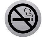 Pictogram 'the badge' verboden te roken, zilver