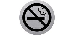 Pictogramme 'the badge' interdiction de fumer, argent