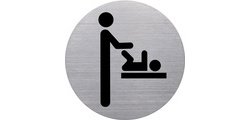 Piktogramm 'the badge' Babywickelraum, Silber