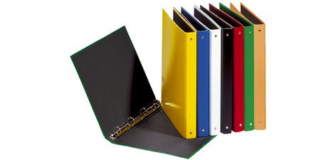 Classeur à anneaux 'Basic Colours', mecanisme à 4