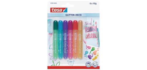 Colle à paillette 'déco scintillante', tube, 6 x 10 g