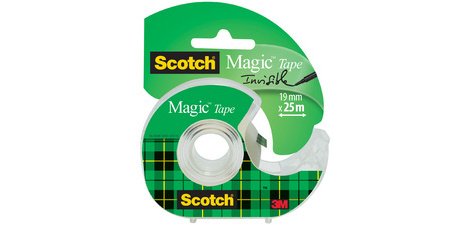 Scotch Magic Tape adhesive roll 19 mm x 25 m, blister with dispenser and 1 roll, 20% free