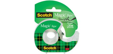Scotch ruban adhésif Magic  Tape ft 19 mm x 25 m, blister met dispenser en 1 rolletje, 20% gratis