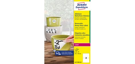 Etiquette résistante, 70 x 37 mm, blanc