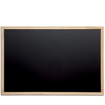 Tableau avec cadre en bois, (L)800 x (H)600 mm, noir